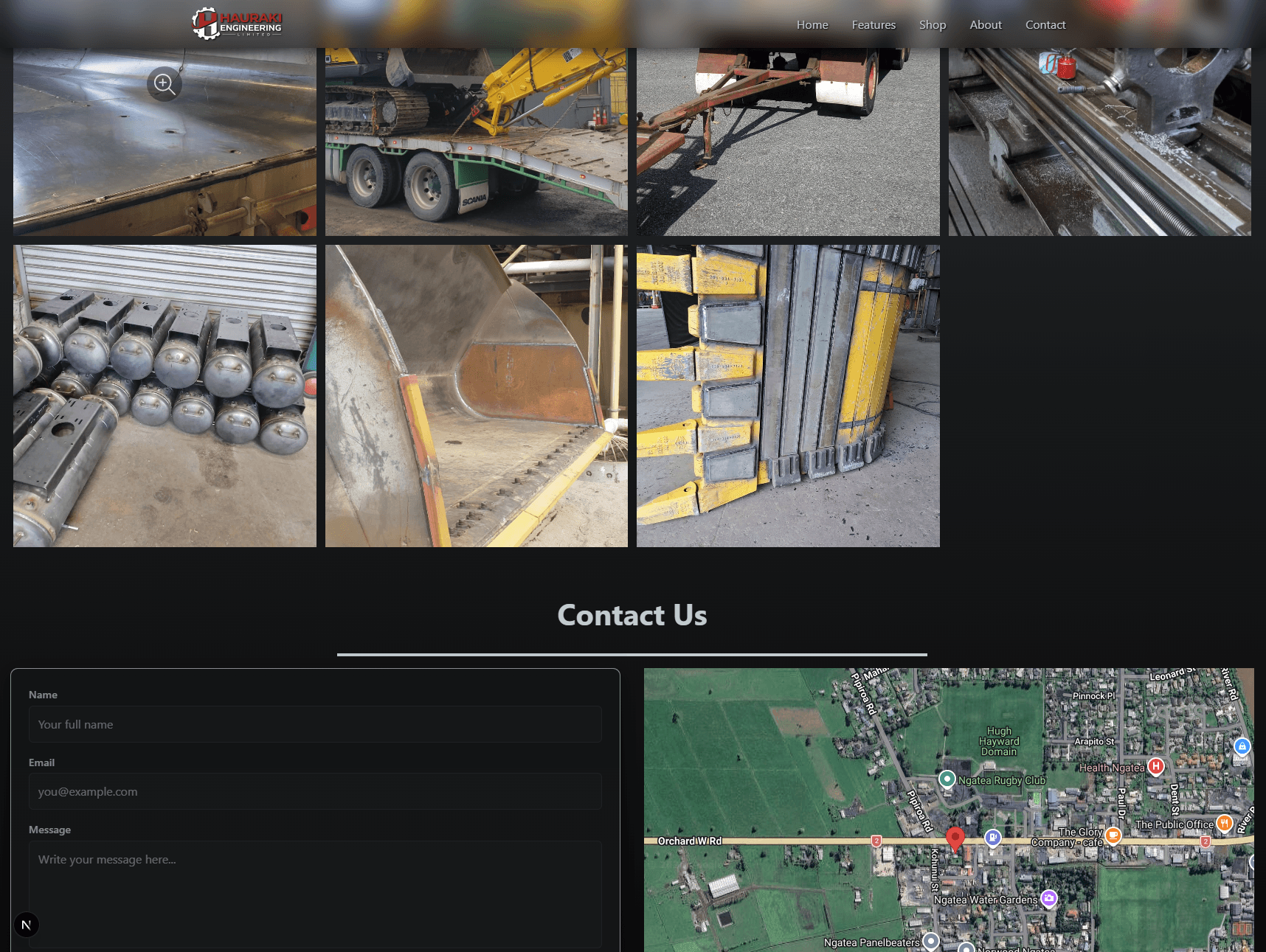 Hauraki Engineering Website project view 4